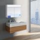 Luxusná kúpeľňová skrinka Miami, 80 cm, otvorená, moderná kúpelňa, moderný kúpeľnový nábytok, zrkadlová skrinka s LED osvetlením | www.zrkadloveskrinky.eu