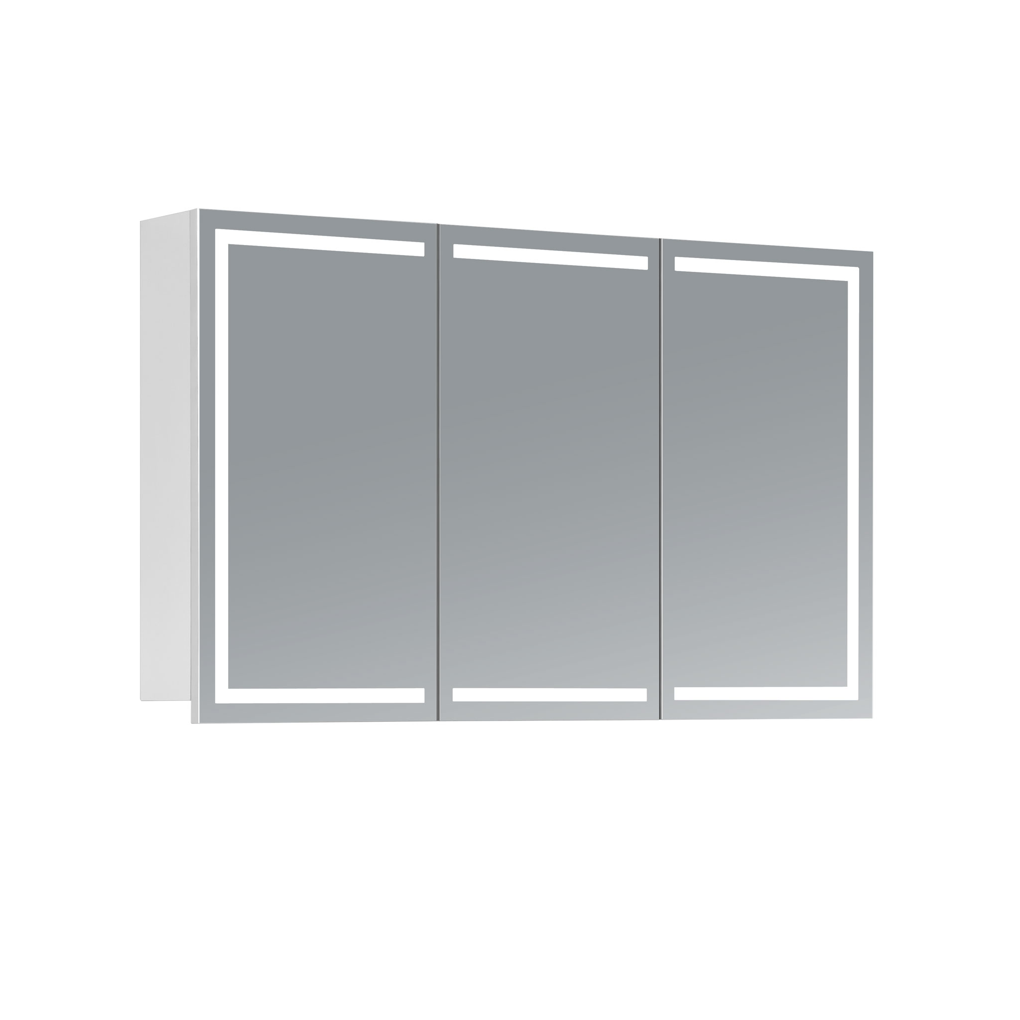 Luxusná zrkadlová skrinka Milano, 100 cm, 3 dvere, luxusný kúpeľňový nábytok, zrkadlová skrinka s LED osvetlením | www.zrkadloveskrinky.eu