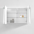Kúpeľňová skrinka so zrkadlom Venedig, 100 cm, 2 dvierka, otvorená, moderná zrkadlová skrinka do kúpeľne, kvalitné led osvetlenie, nemecký dizajn za najlepšiu cenu | www.zrkadloveskrinky.eu