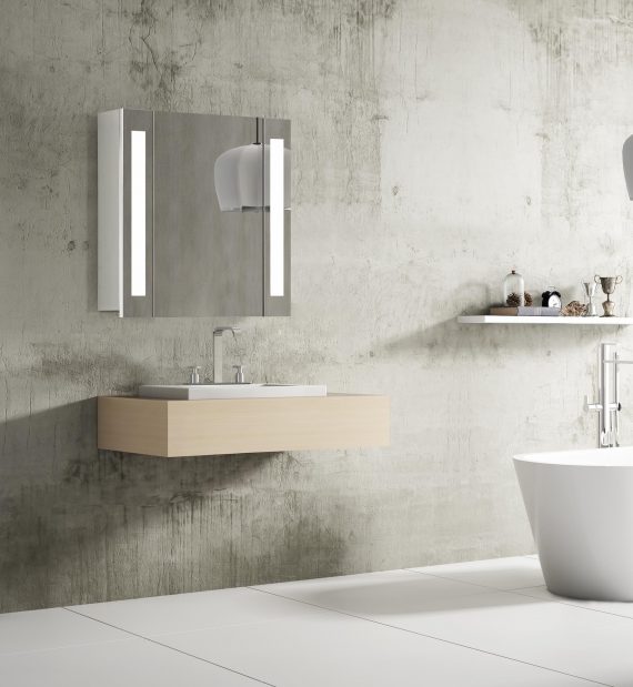 Kúpeľňová skrinka so zrkadlom Venedig, 60 cm, luxusné zrkadlo do kúpeľne, led osvetlenie, nemecký dizajn a kvalita za najlepšiu cenu | www.zrkadloveskrinky.eu
